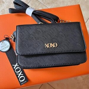 XOXO Black Crossbody Phone Bag